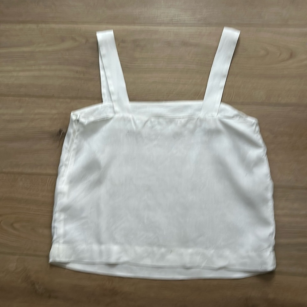 Faherty white Boxy Tank Top with Wide Straps - Picture 5 of 5